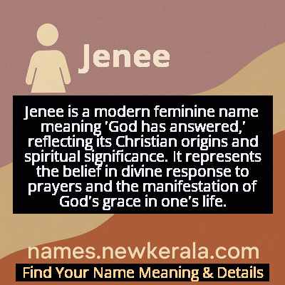 Jenee Name Meaning and Origin