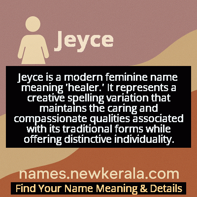 Jeyce Name Meaning and Origin