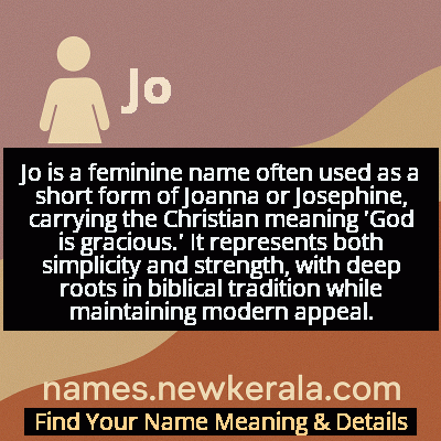 Jo Name Meaning and Origin