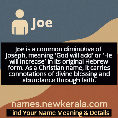 Joe Name Meaning and Origin