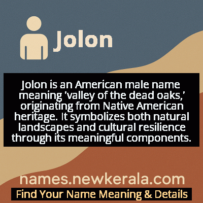 Jolon Name Meaning and Origin