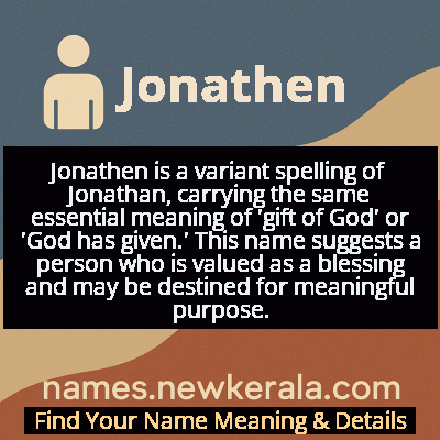 Jonathen Name Meaning and Origin
