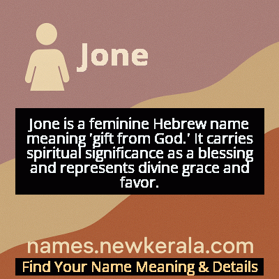 Jone Name Meaning and Origin