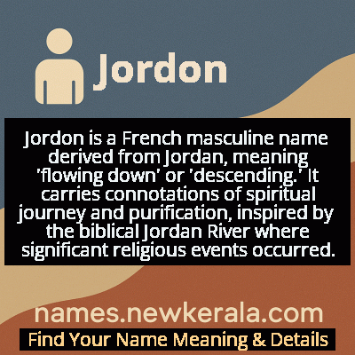 Jordon Name Meaning and Origin