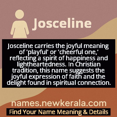 Josceline Name Meaning and Origin