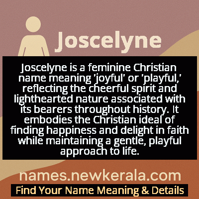 Joscelyne Name Meaning and Origin