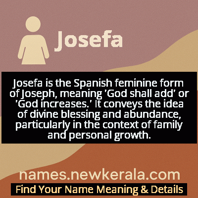 Josefa Name Meaning and Origin
