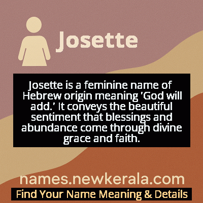Josette Name Meaning and Origin