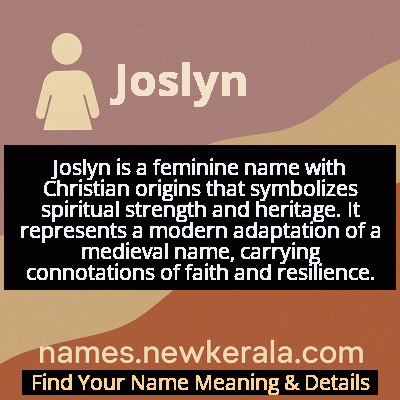 Joslyn Name Meaning and Origin