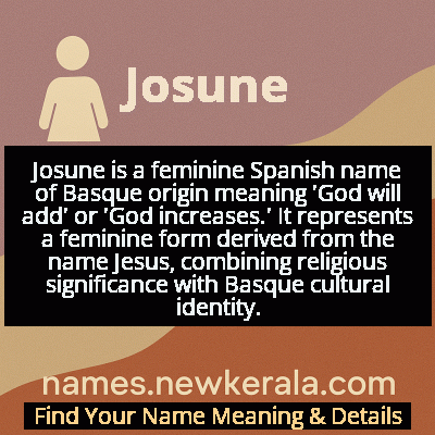 Josune Name Meaning and Origin