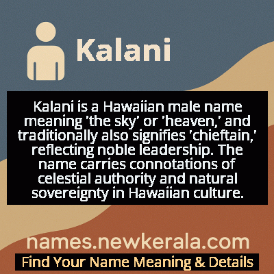 Kalani Name Meaning and Origin