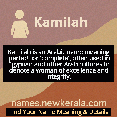 Kamilah Name Meaning and Origin