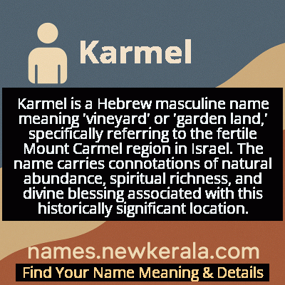 Karmel Name Meaning and Origin