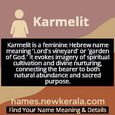Karmelit Name Meaning and Origin