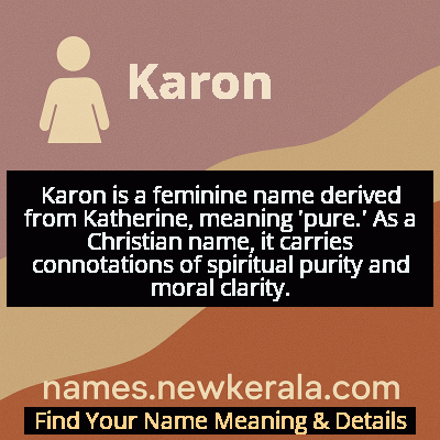 Karon Name Meaning and Origin