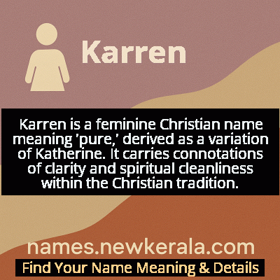 Karren Name Meaning and Origin