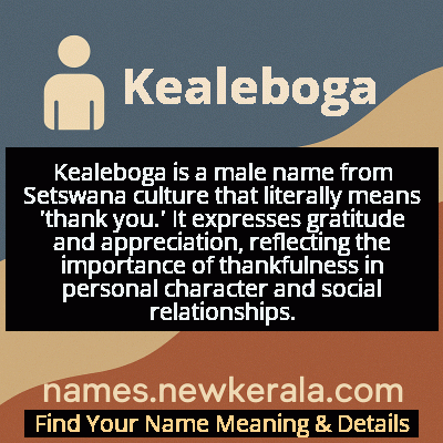 Kealeboga Name Meaning and Origin
