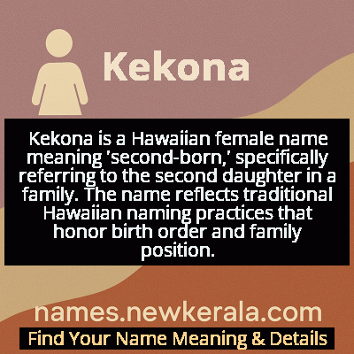 Kekona Name Meaning and Origin