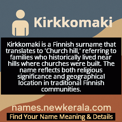 Kirkkomaki Name Meaning and Origin