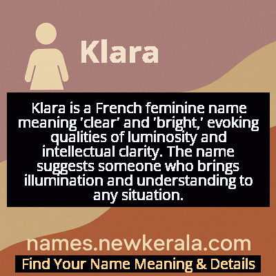 Klara Name Meaning and Origin