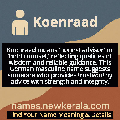 Koenraad Name Meaning and Origin