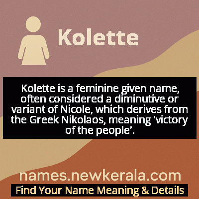 Kolette Name Meaning and Origin