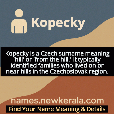 Kopecky Name Meaning and Origin