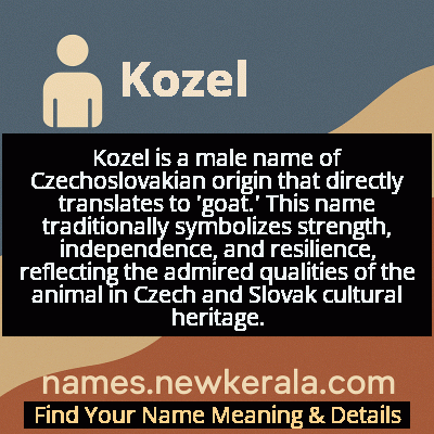 Kozel Name Meaning and Origin