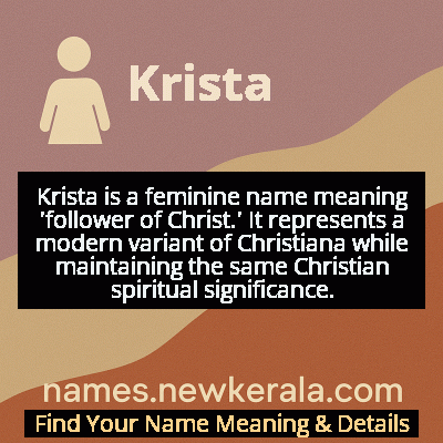 Krista Name Meaning and Origin
