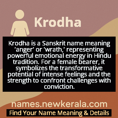 Krodha Name Meaning and Origin