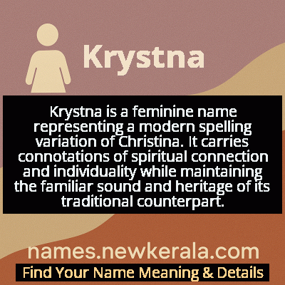 Krystna Name Meaning and Origin