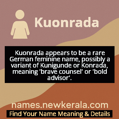 Kuonrada Name Meaning and Origin