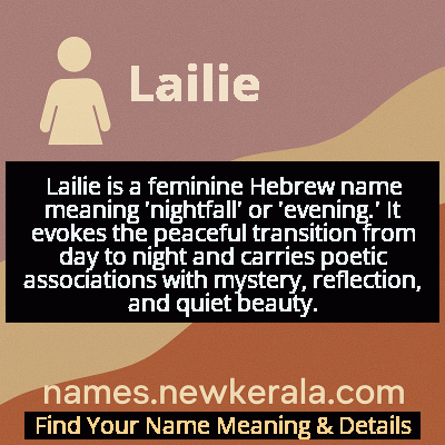 Lailie Name Meaning and Origin