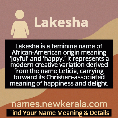 Lakesha Name Meaning and Origin