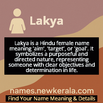 Lakya Name Meaning and Origin