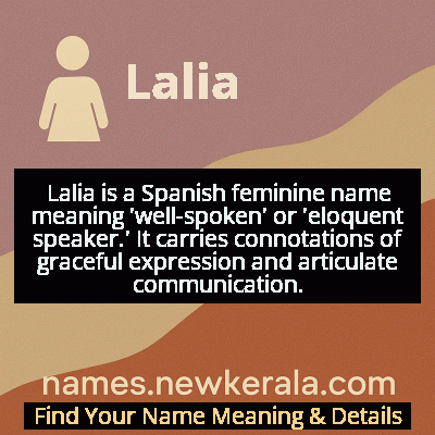 Lalia Name Meaning and Origin