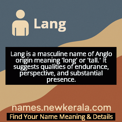 Lang Name Meaning and Origin