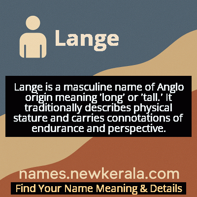 Lange Name Meaning and Origin