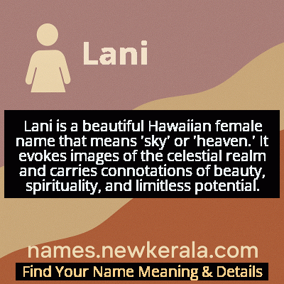Lani Name Meaning and Origin