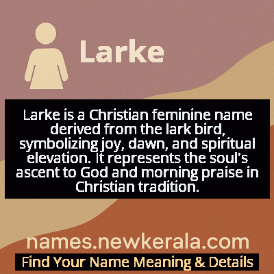 Larke Name Meaning and Origin