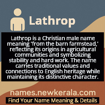Lathrop Name Meaning and Origin