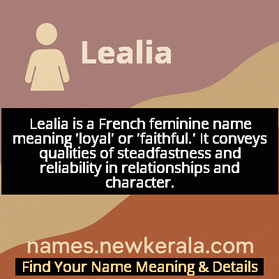Lealia Name Meaning and Origin
