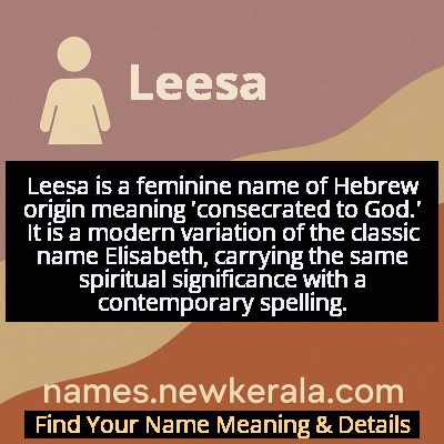 Leesa Name Meaning and Origin