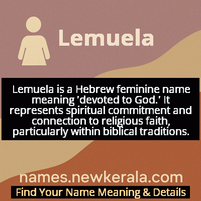 Lemuela Name Meaning and Origin
