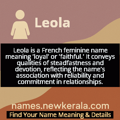 Leola Name Meaning and Origin
