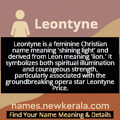Leontyne Name Meaning and Origin