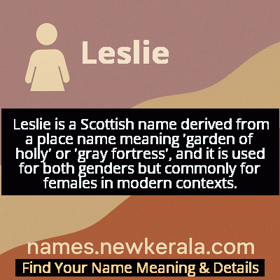 Leslie Name Meaning and Origin