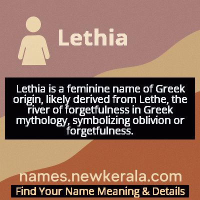 Lethia Name Meaning and Origin