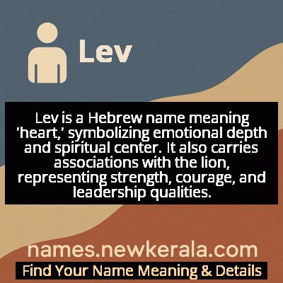 Lev Name Meaning and Origin