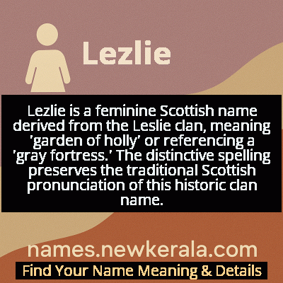 Lezlie Name Meaning and Origin